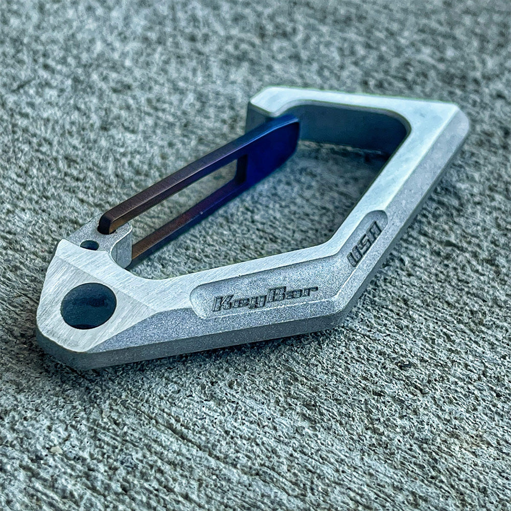 KeyBar KeyVice Aluminium Carabiner Titanium Gate