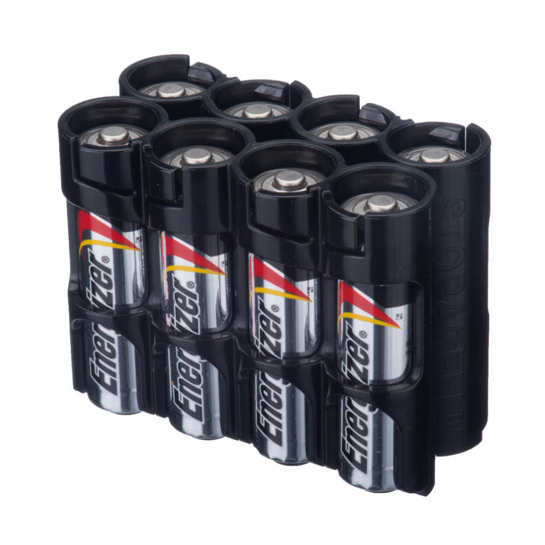 Powerpax Storacell Battery Caddy 8 x AA Black