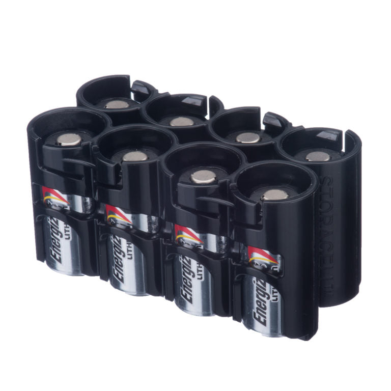 Powerpax Storacell Battery Caddy 8 x CR123 Black