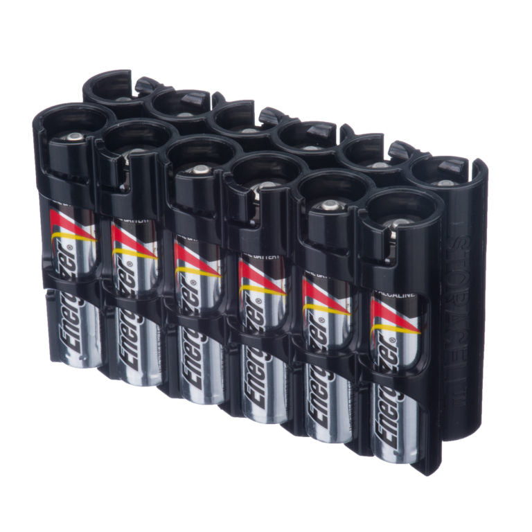 Powerpax Storacell Battery Caddy 12x AA Black