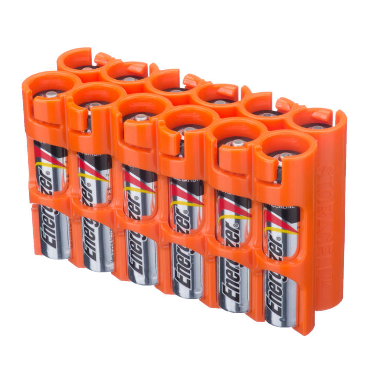 Powerpax Storacell Battery Caddy 12 x AAA Orange