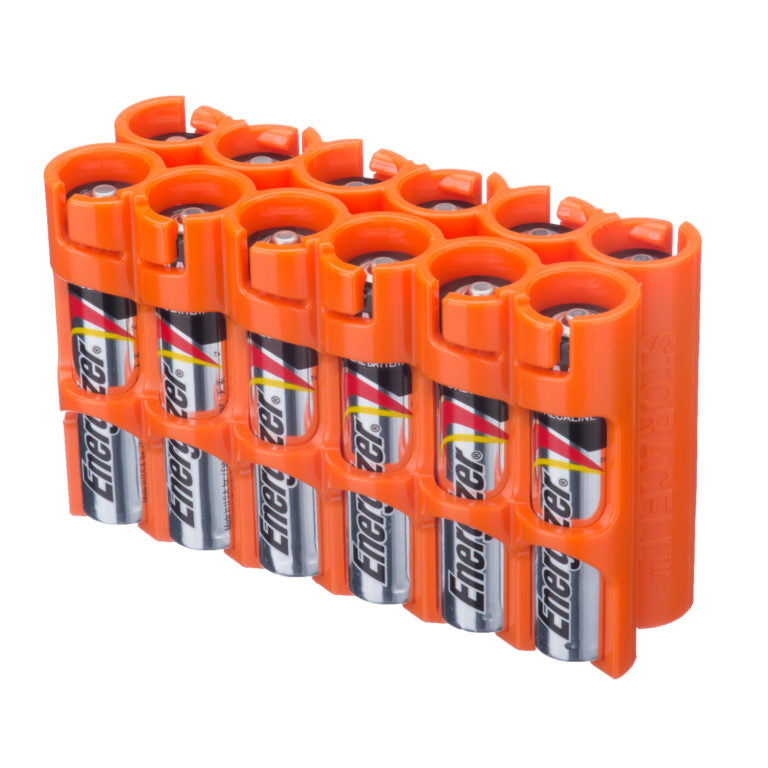 Powerpax Storacell Battery Caddy 12 x AAA Orange  