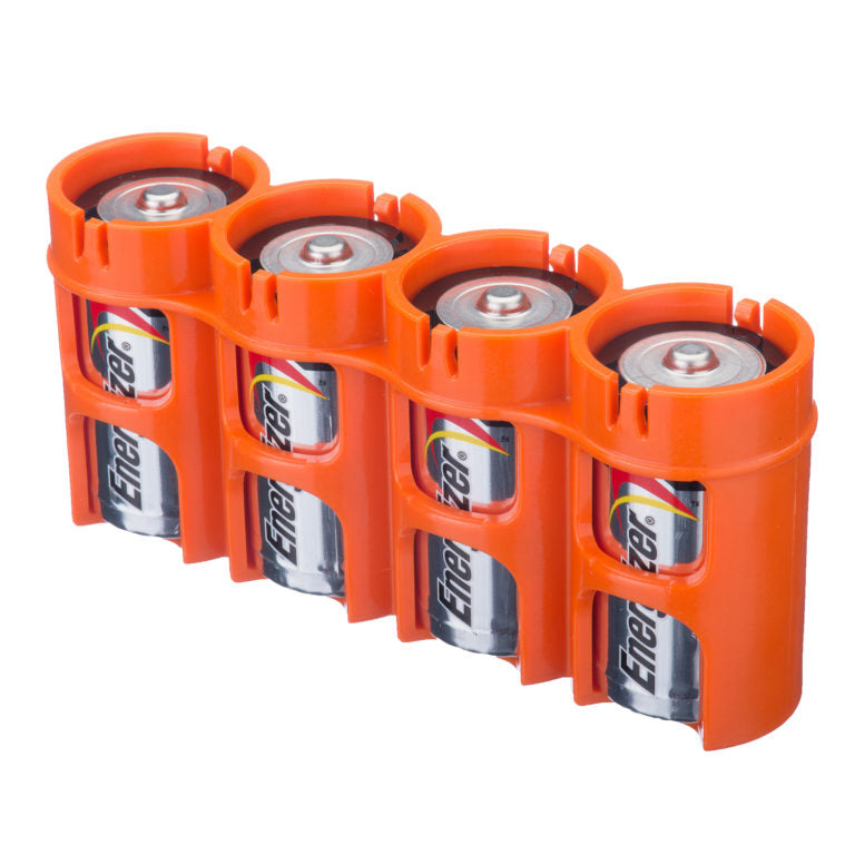 Powerpax Storacell Battery Caddy 4x C Orange  
