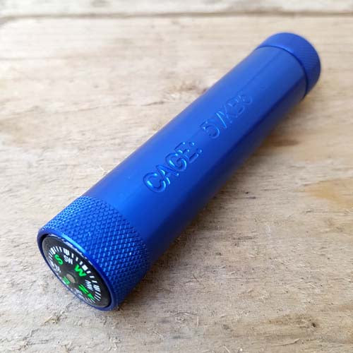 CountyComm Anodized Match / Compass Capsule XL (Blue)