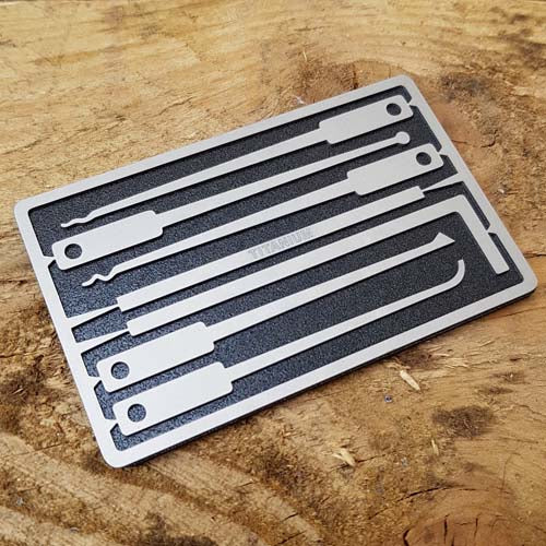 CountyComm Titanium Lock Pick Manipulation Card