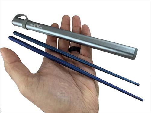 CountyComm Blue Robusto Titanium Chopsticks Kit   