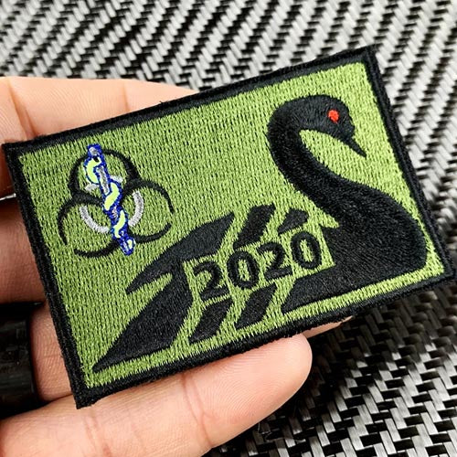 CountyComm BIO-MED Swan Rectangle Patch   
