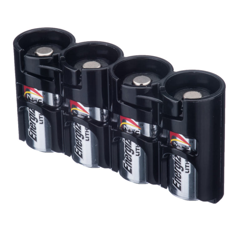 Powerpax Storacell Battery Caddy 4x CR123 Black  