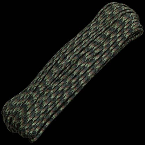 Atwood-Rope 550 Paracord - Woodland Camo - 100ft (30m)