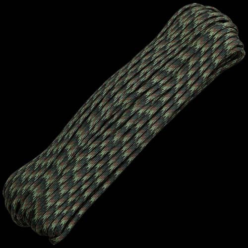 Atwood-Rope 550 Paracord - Woodland Camo - 100ft (30m)   