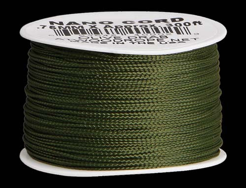Atwood-Rope Nano Cord 0.75mm - OD Green 50ft (length)