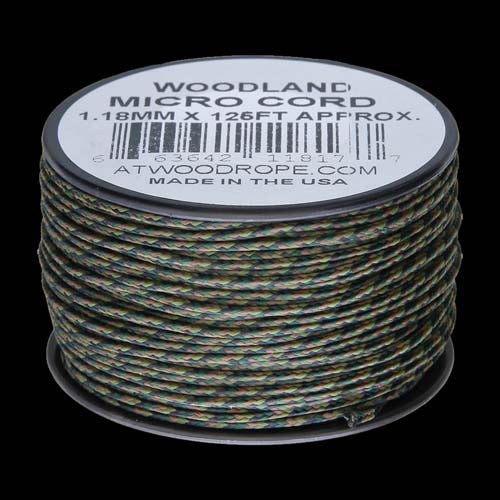 Atwood-Rope Micro Cord 1.12mm - Woodland 125ft (Spool)