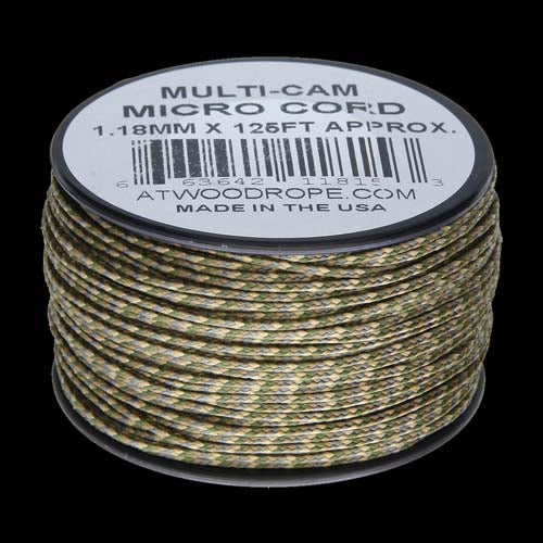 Atwood-Rope Micro Cord 1.12mm - Multi-Cam 125ft (Spool)