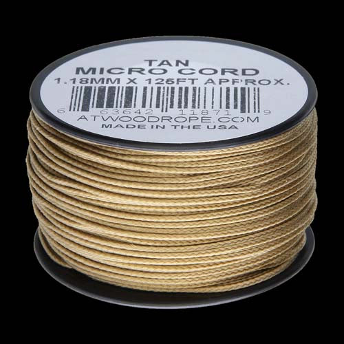 Micro Cord Tan Made in the USA (125 FT.)