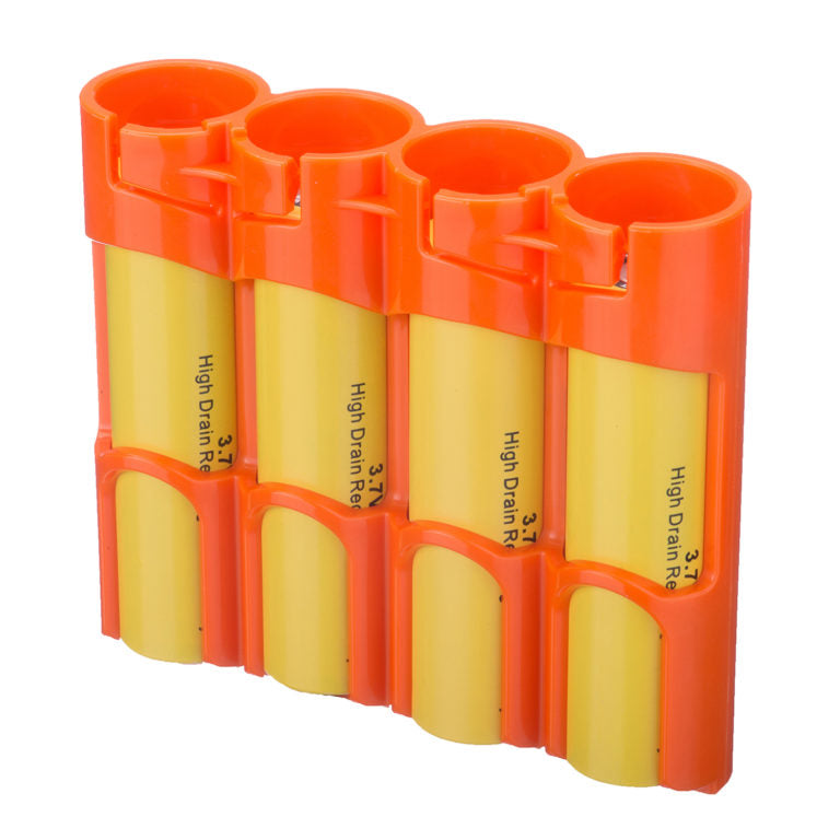 Powerpax Storacell Battery Caddy 4 x 18650 Orange