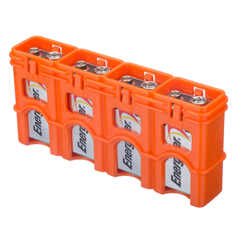 Powerpax Storacell Battery Caddy 4x 9V Orange