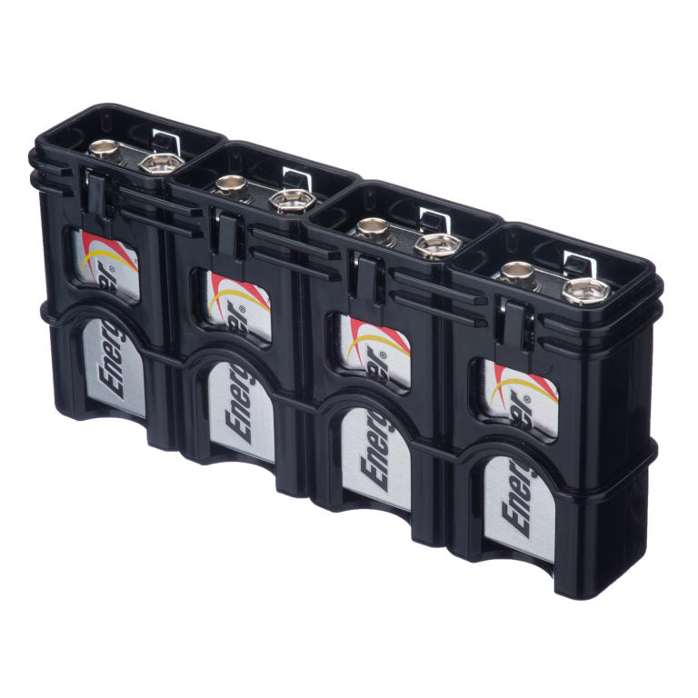 Powerpax Storacell Battery Caddy 4x 9V Black