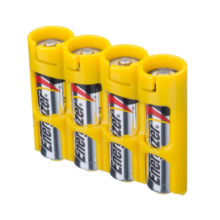 Powerpax Storacell Battery Caddy 4x AAA Yellow  