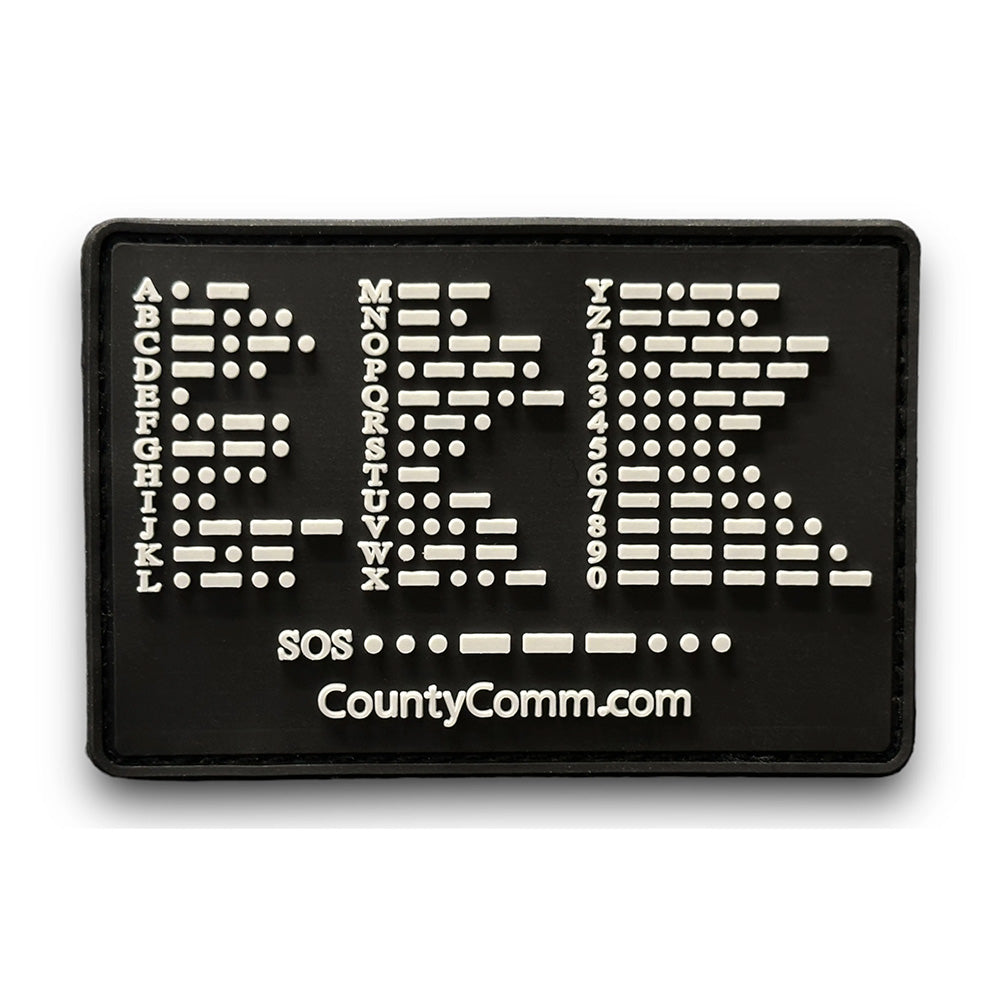 CountyComm Signal Sentry Morse Code & SOS Patch Glow  