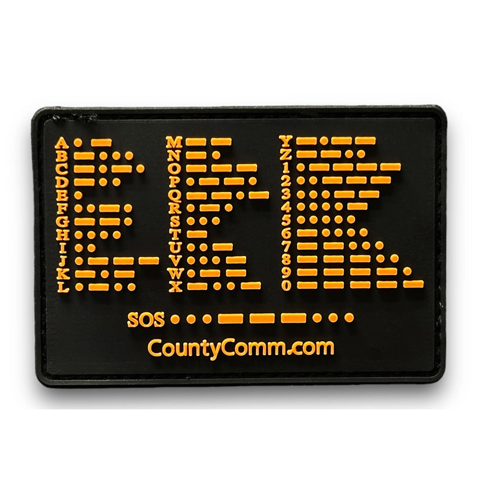 CountyComm Signal Sentry Morse Code & SOS Patch Orange  