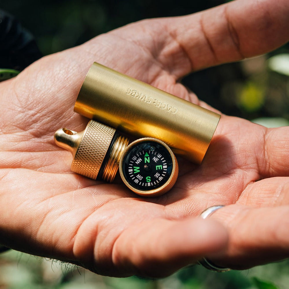 CountyComm Brass Match Compass Capsule   