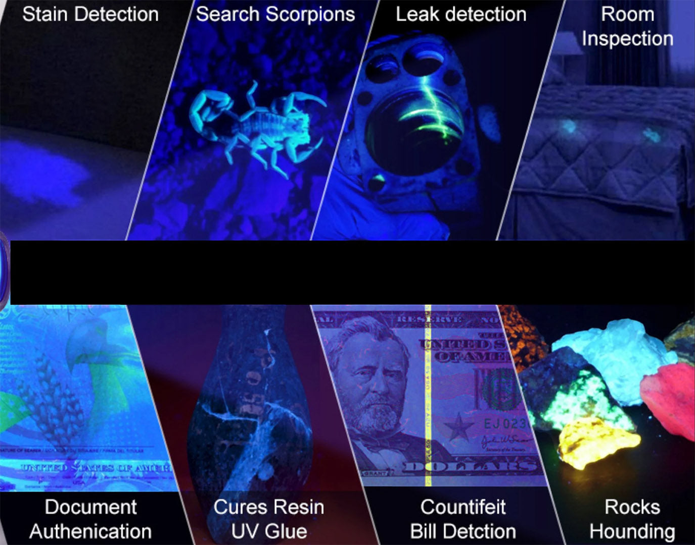 Micro Inspection 3W UV 365nm Flashlight