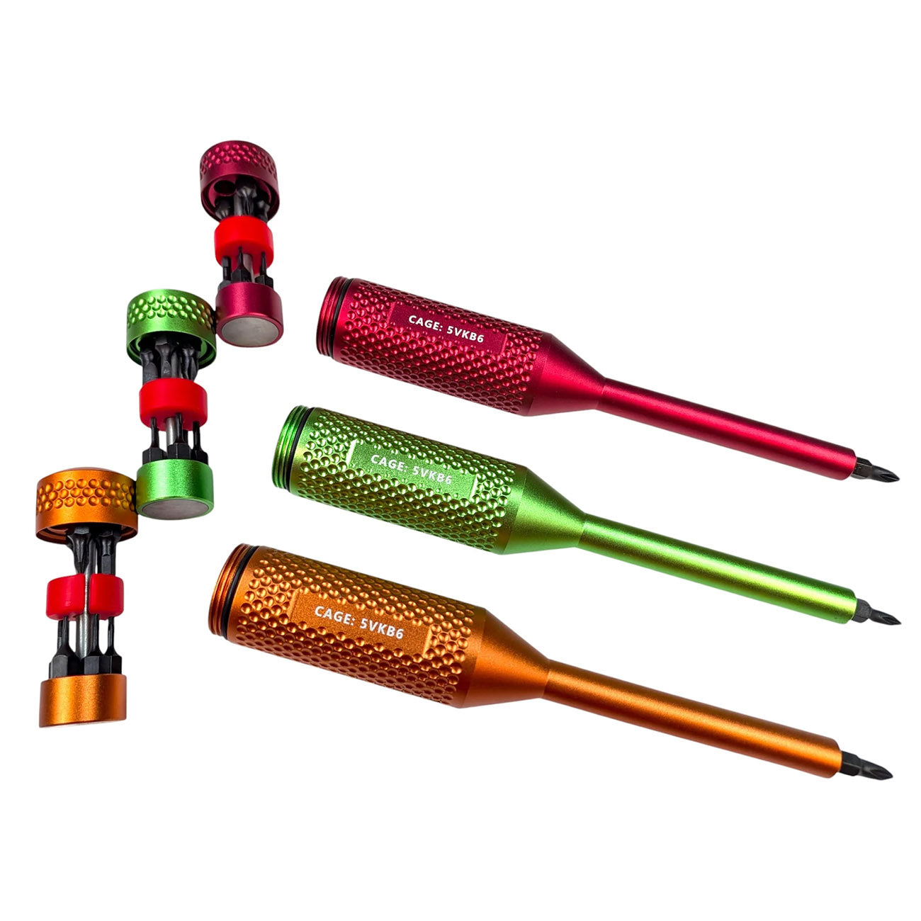 CountyComm TYPE III Anodized Aviation Multi-Bit Screwdriver Hi-VIZ