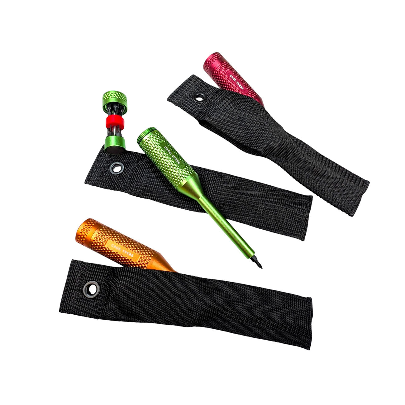 CountyComm TYPE III Anodized Aviation Multi-Bit Screwdriver Hi-VIZ