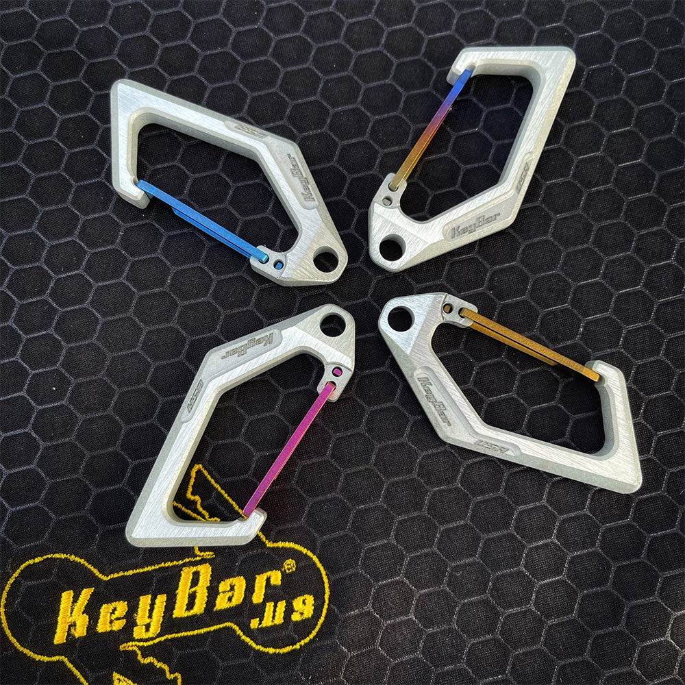 KeyBar KeyVice Aluminium Carabiner Titanium Gate