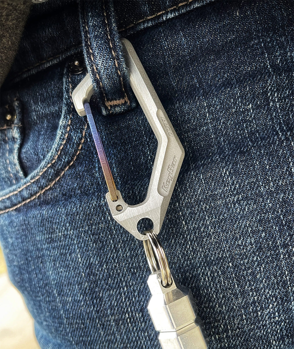 KeyBar KeyVice Aluminium Carabiner Titanium Gate