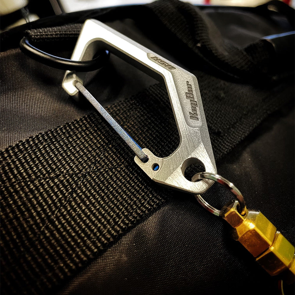 KeyBar KeyVice Aluminium Carabiner Titanium Gate