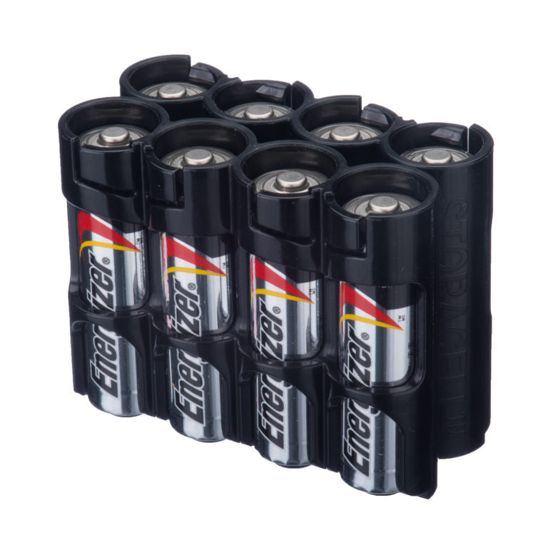 Powerpax Storacell Battery Caddy 8 x AA Black  