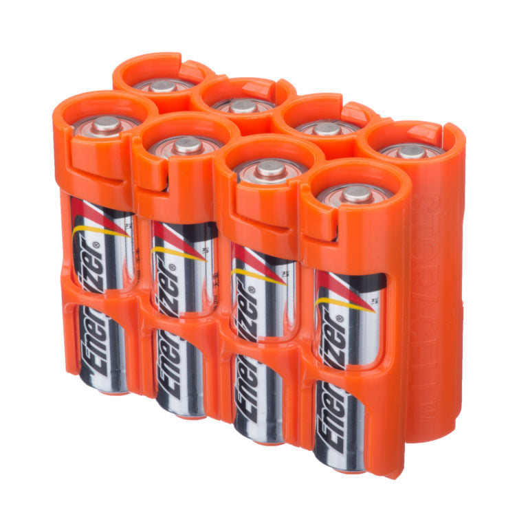 Powerpax Storacell Battery Caddy 8 x AA Orange  