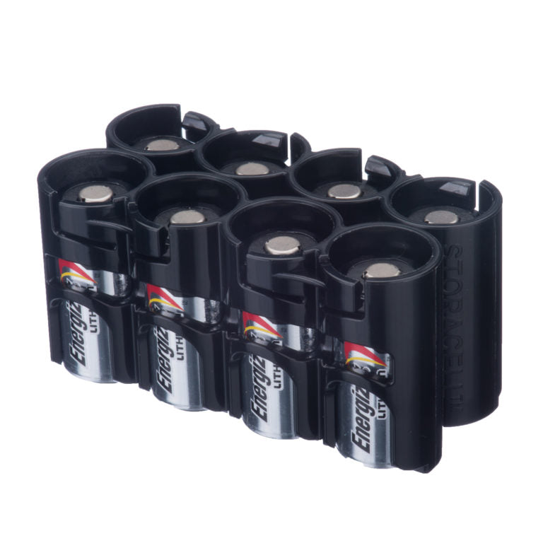 Powerpax Storacell Battery Caddy 8 x CR123 Black  