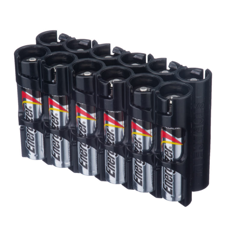 Powerpax Storacell Battery Caddy 12x AA Black  