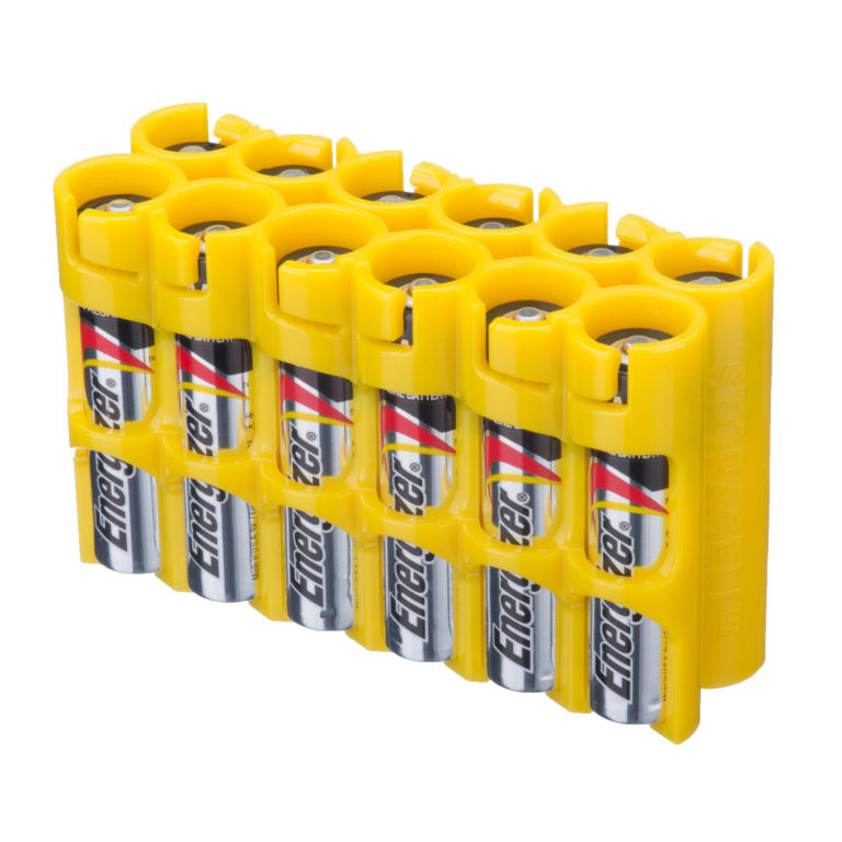 Powerpax Storacell Battery Caddy 12x AA Yellow  