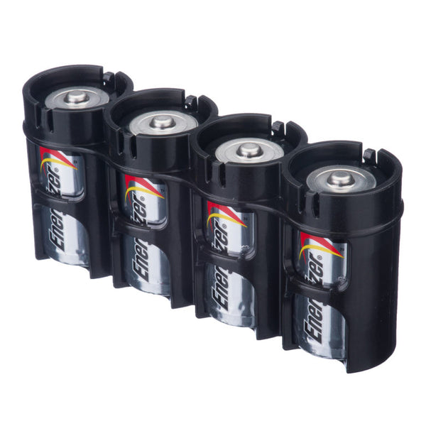 Powerpax Storacell Battery Caddy 4x C Black  