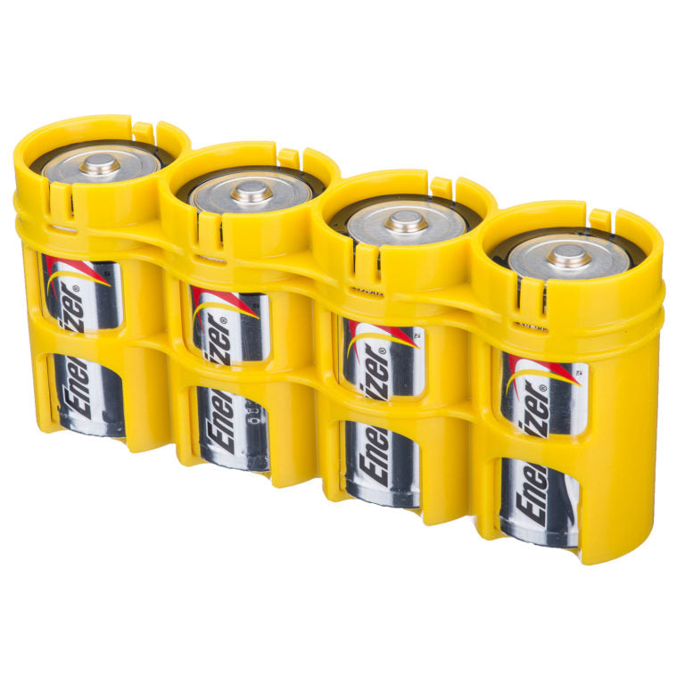 Powerpax Storacell Battery Caddy 4x D Yellow  