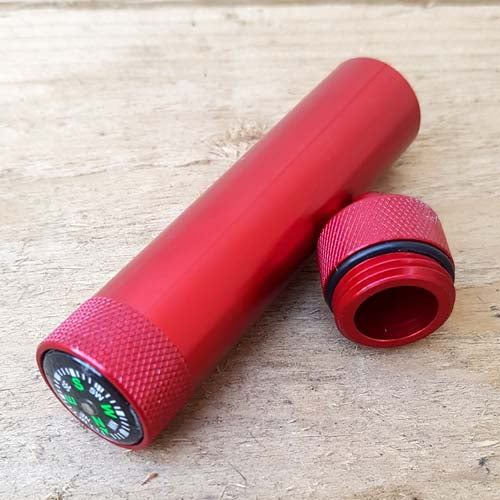 CountyComm Anodized Match / Compass Capsule XL (Red)   
