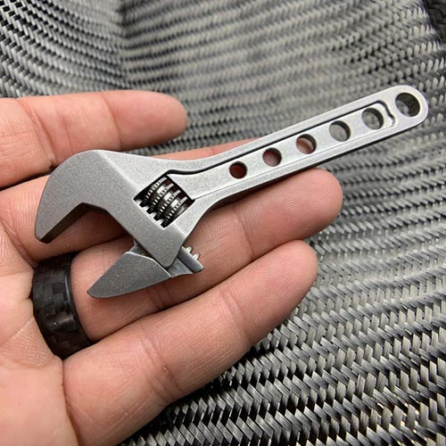 CountyComm Small Adjustable Wrench Titanium 4"  