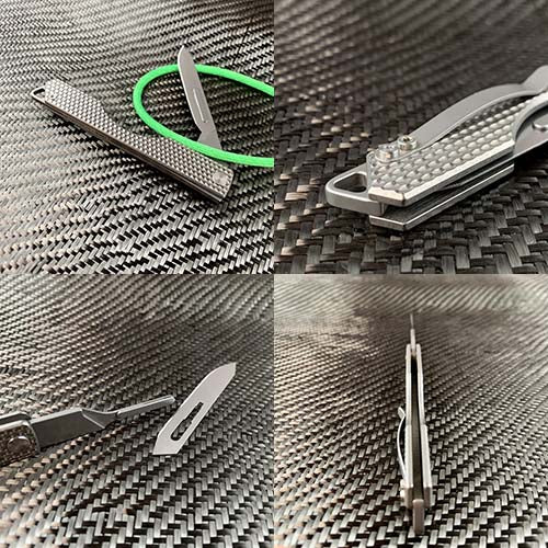 CountyComm Oversized Folding Titanium Craft Scalpel   