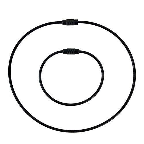 CountyComm A&P Mechanics Wire Key Ring (Black) 6"  