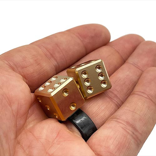 CountyComm Pair-A-Dice Brass Dice Set   