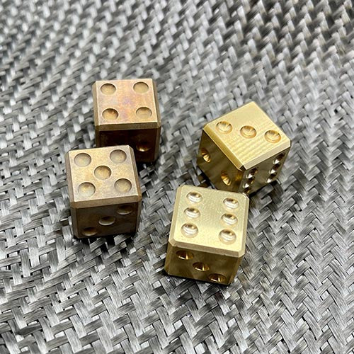 CountyComm Pair-A-Dice Brass Dice Set   