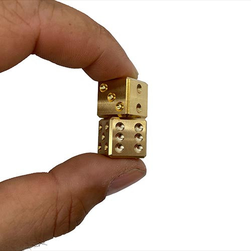 CountyComm Pair-A-Dice Brass Dice Set   