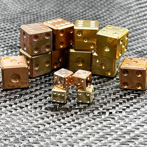 CountyComm Little Pair-A-Dice Brass Dice Set   