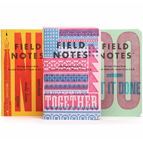 Field Notes United States of Letterpress (3-Packs) Pack B  
