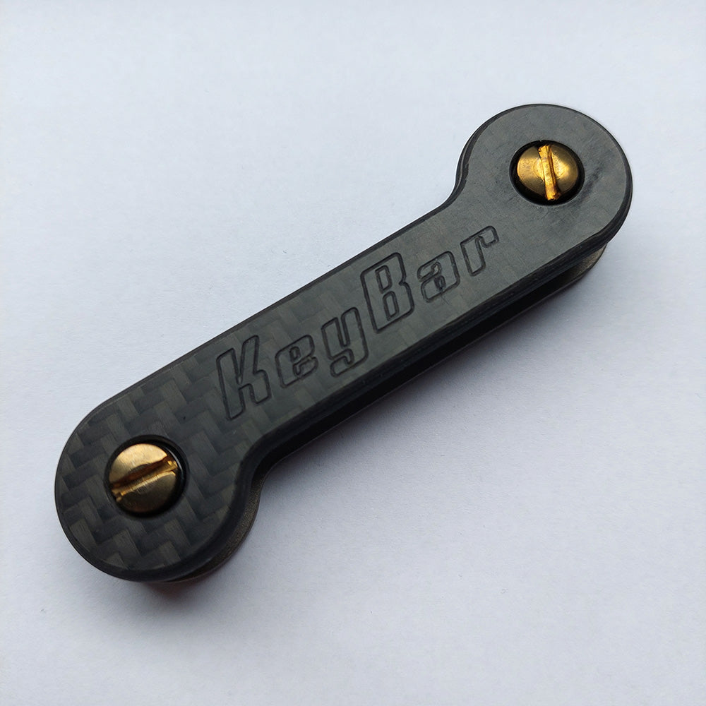 KeyBar Carbon Fibre Half Carved Titanium