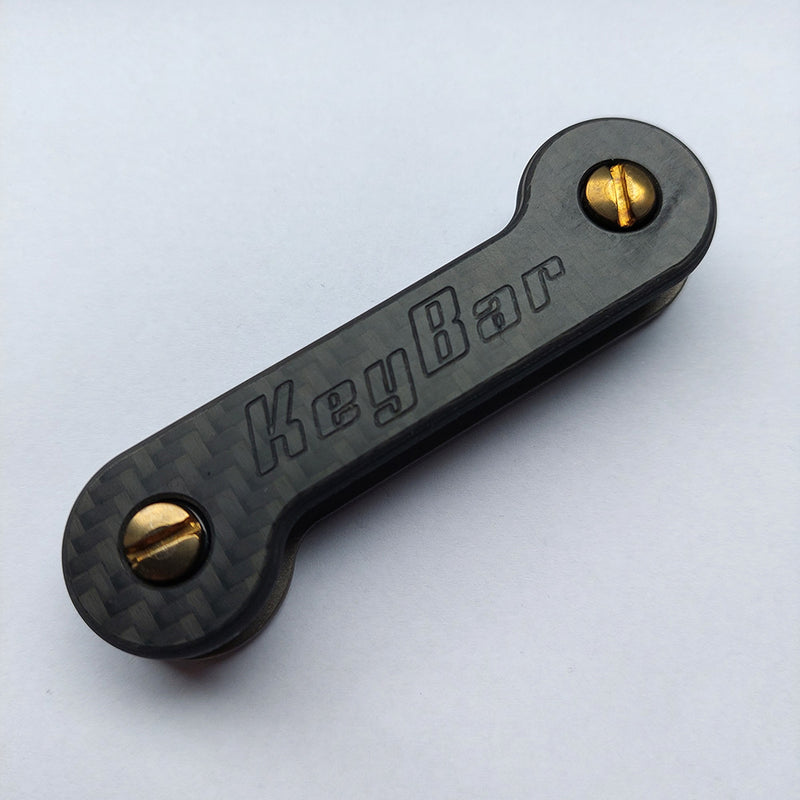 KeyBar Carbon Fibre Half Carved Titanium   