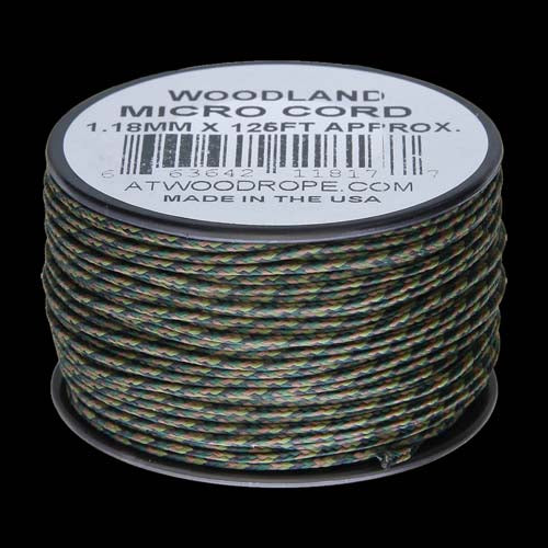 Atwood-Rope Micro Cord 1.12mm - Woodland 125ft (Spool)   